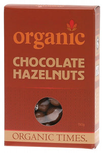 ORGANIC TIMES Milk Chocolate  Hazelnuts 150g