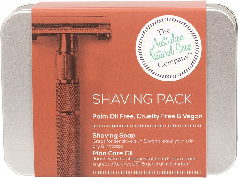 THE AUSTRALIAN NATURAL SOAP CO Shaving Pack  Includes Shaving Soap Bar & Oil 2