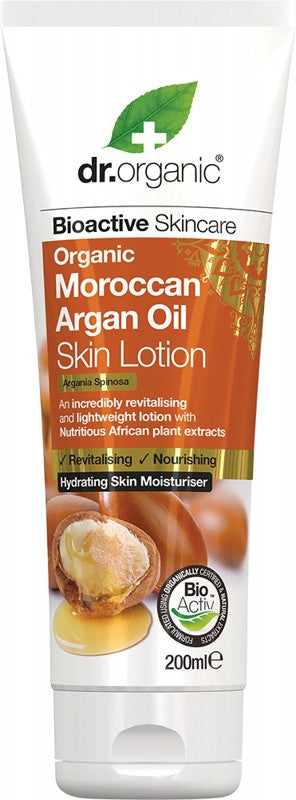 DR ORGANIC Skin Lotion  Organic Moroccan Argan Oil 200ml
