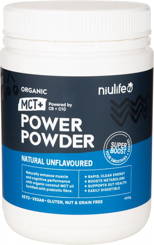 NIULIFE Organic MCT+ Power Powder  Natural Unflavoured 400g