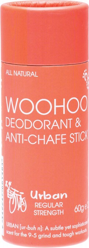 WOOHOO BODY Deodorant & Anti-Chafe Stick  Urban - Regular Strength 60g