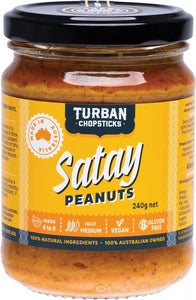 TURBAN CHOPSTICKS Curry Paste  Satay Peanuts 240g