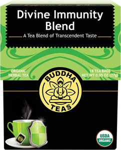 BUDDHA TEAS Organic Herbal Tea Bags  Divine Immunity Blend 18
