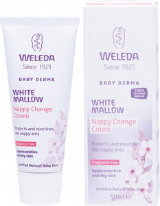 WELEDA White Mallow Nappy Change Cream  Baby Derma - Fragrance Free 50ml