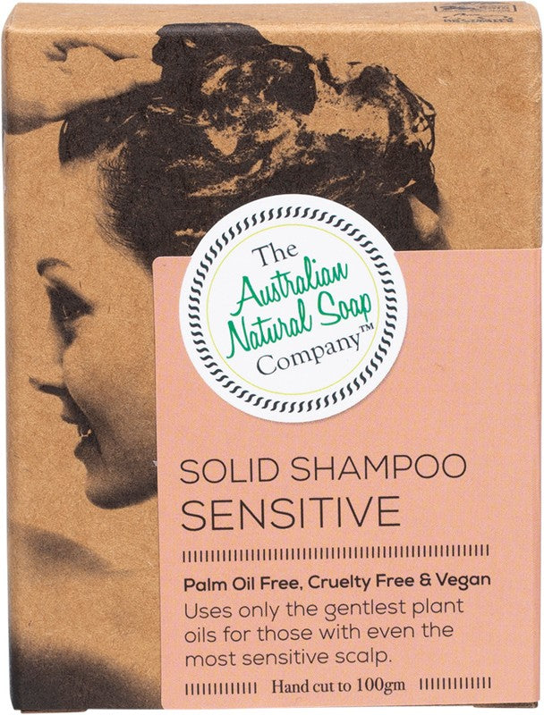 THE AUSTRALIAN NATURAL SOAP CO Solid Shampoo Bar  Sensitive Scalp 100g