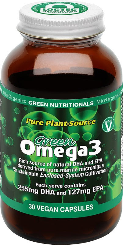 GREEN NUTRITIONALS Green Omega3  Vegan Capsules (255mg + 127mg) 30