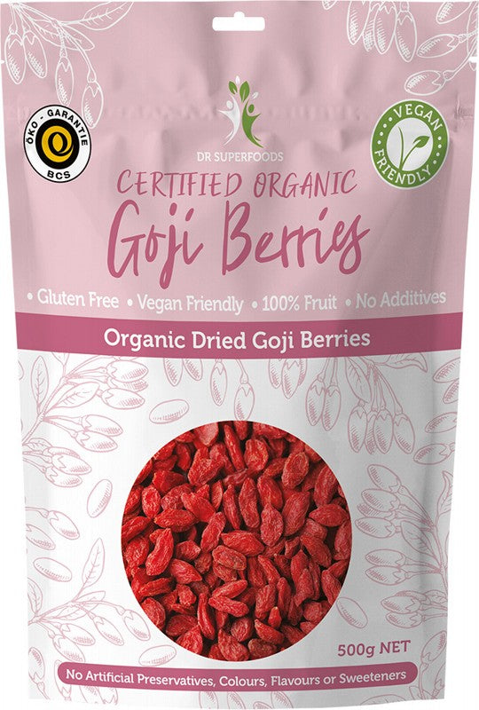 DR SUPERFOODS Dried Goji Berries  Certified Organic 500g