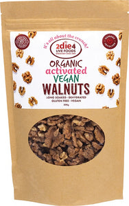 2DIE4 LIVE FOODS Organic Activated Walnuts  Vegan 300g