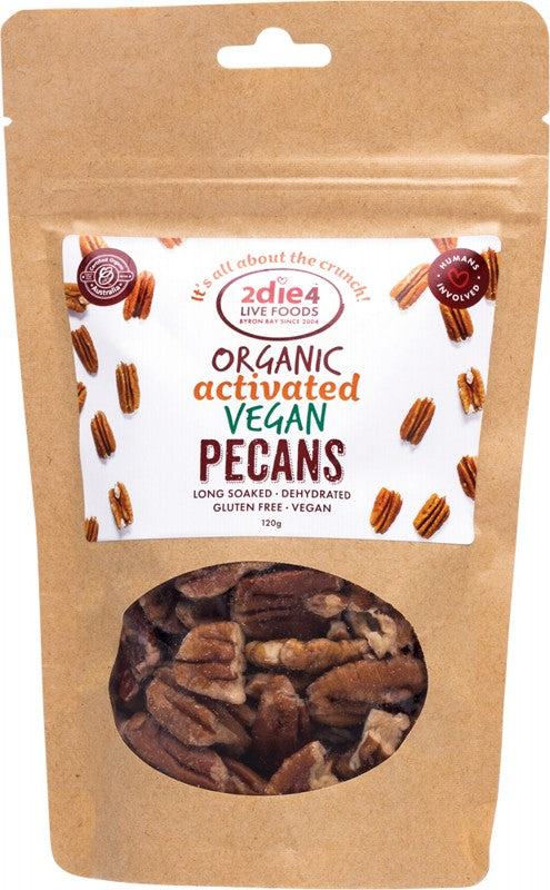2DIE4 LIVE FOODS Organic Activated Pecans  Vegan 120g