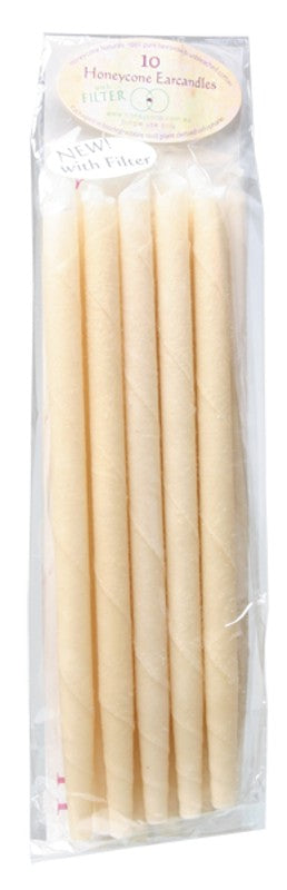 HONEYCONE Ear Candles With Filter  100% Unbleached Cotton 10