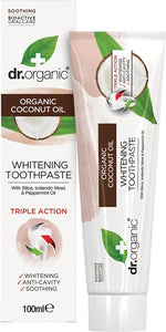 DR ORGANIC Toothpaste (Whitening)  Organic Virgin Coconut Oil 100ml