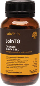 HAB SHIFA JoinTQ+ Organic Black Seed Oil  With Glucosamine & Curcumin Vegecaps 60