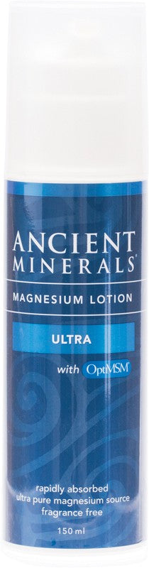 ANCIENT MINERALS Magnesium Lotion (50%) & MSM  Ultra 150ml