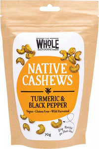 THE WHOLE FOODIES Native Cashews  Turmeric & Black Pepper 70g