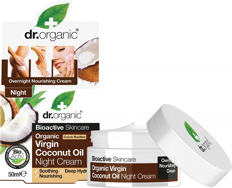 DR ORGANIC Night Cream  Organic Virgin Coconut Oil 50ml