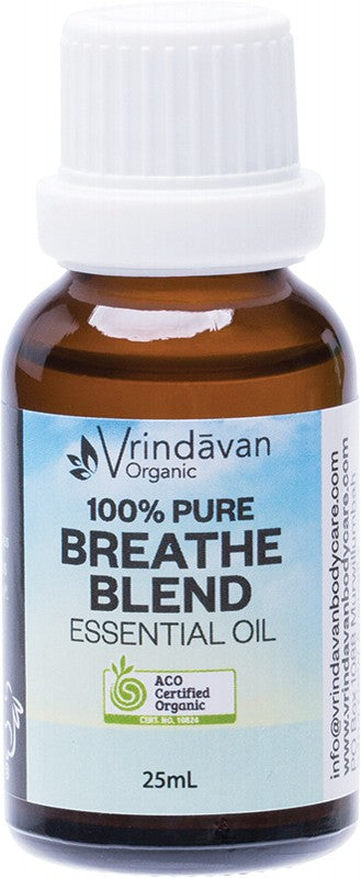 VRINDAVAN Essential Oil (100%)  Breathe Blend 25ml
