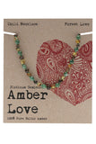 AMBER LOVE Children's Necklace  100% Baltic Amber - Forest Love 33cm