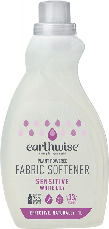 EARTHWISE Fabric Softener  Sensitive White Lily 1L