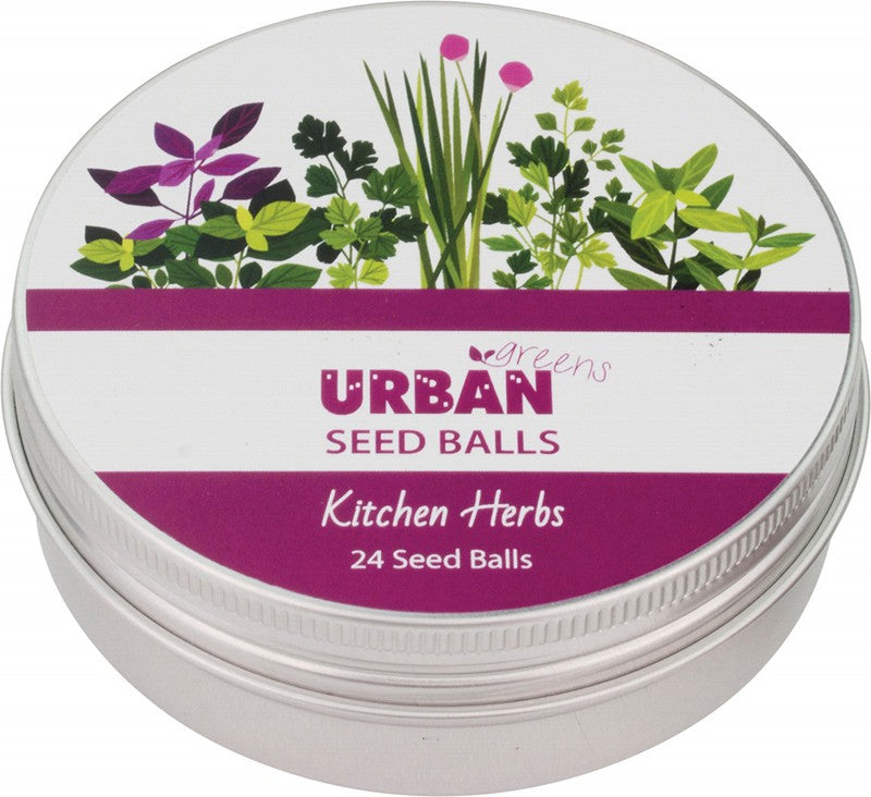 URBAN GREENS Seed Balls (For Planting)  Kitchen Herbs (24 Per Tin) 1