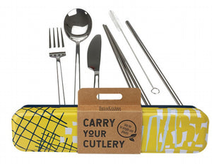 RETROKITCHEN Carry Your Cutlery - Abstract  Stainless Steel Cutlery Set 1
