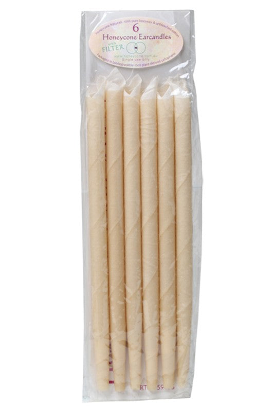 HONEYCONE Ear Candles With Filter  100% Unbleached Cotton 6