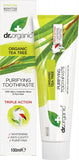 DR ORGANIC Toothpaste (Purifying)  Organic Tea Tree 100ml