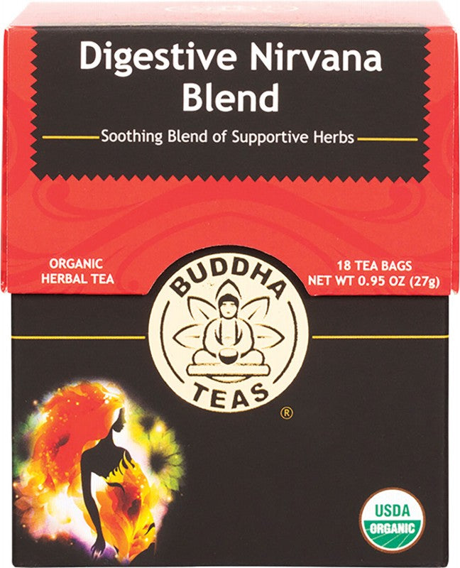 BUDDHA TEAS Organic Herbal Tea Bags  Digestive Nirvana Blend 18