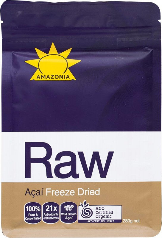 AMAZONIA Raw Acai Berry  Freeze Dried Powder 280g