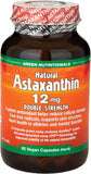 GREEN NUTRITIONALS Natural Astaxanthin  Vegan Capsules (12mg) 60