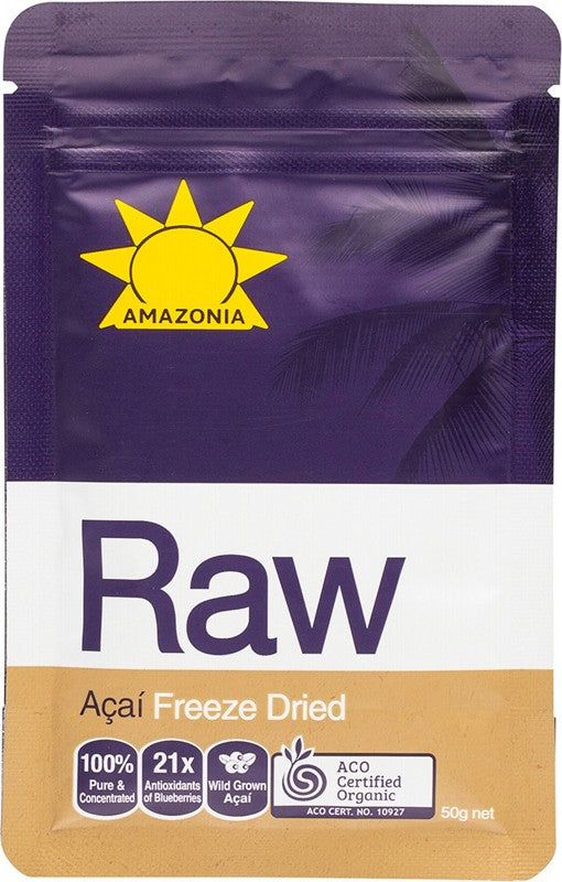 AMAZONIA Raw Acai Berry  Freeze Dried Powder 50g
