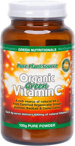 GREEN NUTRITIONALS Organic Green Vitamin C  Powder (600mg) 100g