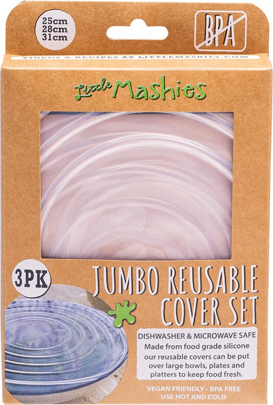 LITTLE MASHIES Reusable Bowl Cover Set Jumbo  Pack Of 3 - Large , XLarge & XXL 3