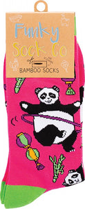 FUNKY SOCK CO Bamboo Socks  Hoola Hooping Pandas 1