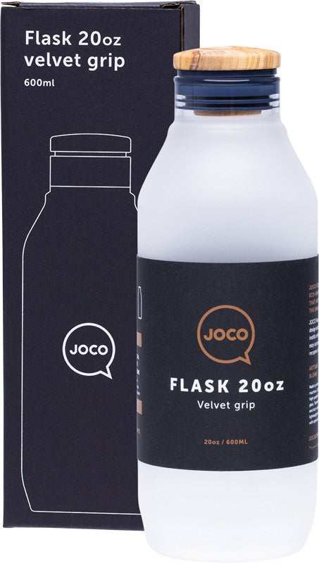 JOCO Reusable Glass Drinking Flask  20oz - Neutral 600ml