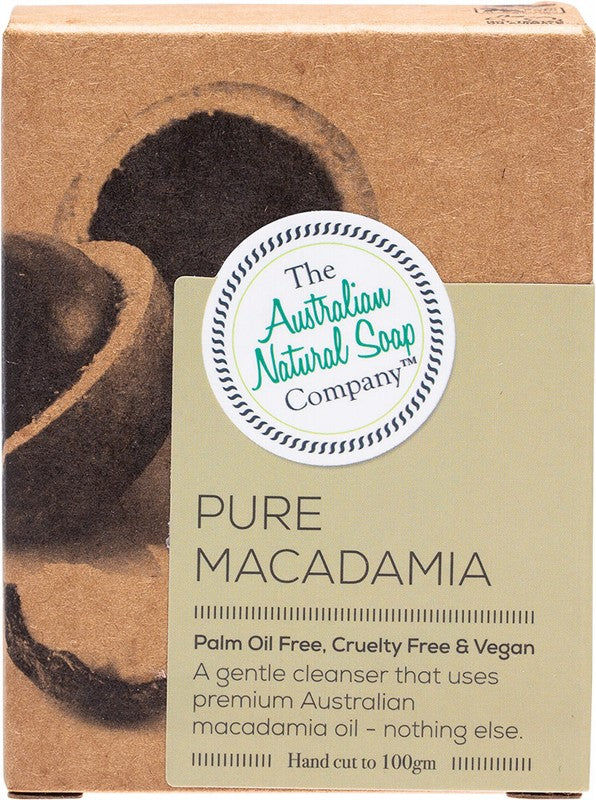 THE AUSTRALIAN NATURAL SOAP CO Face Soap Bar  Pure Macadamia 100g