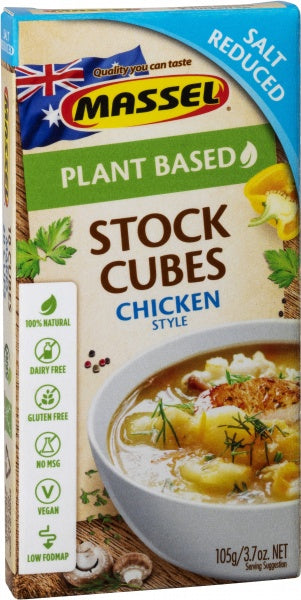 Massel Plant Based Stock Cubes Chicken Style SR G/F 105g