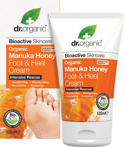 DR ORGANIC Foot & Heel Cream  Organic Manuka Honey 125ml