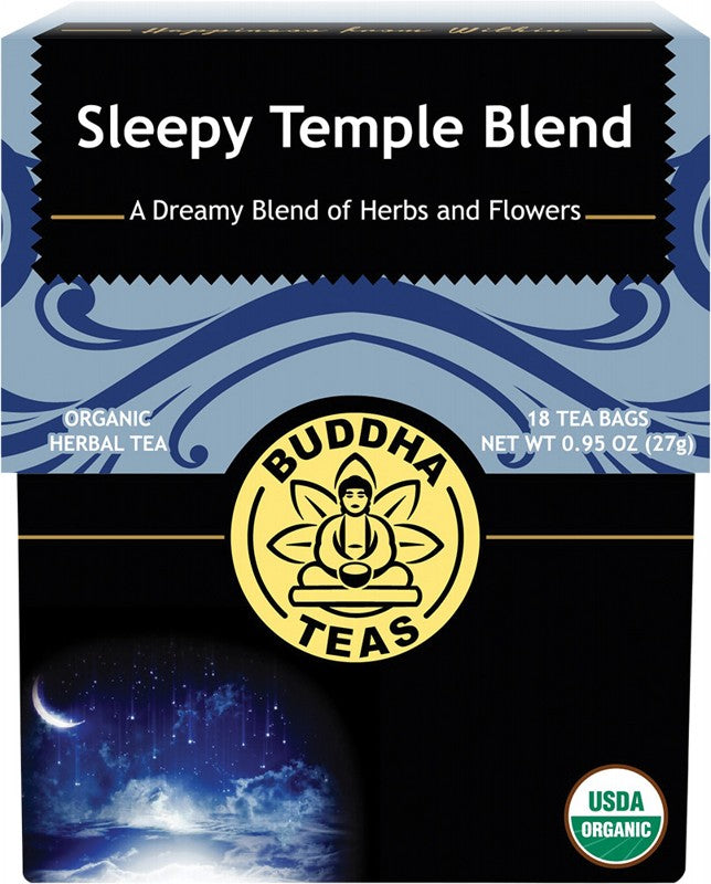 BUDDHA TEAS Organic Herbal Tea Bags  Sleepy Temple Blend 18