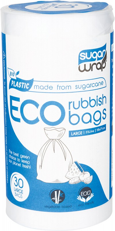 SUGARWRAP Eco Rubbish Bags  Made From Sugarcane - Large 35L 30