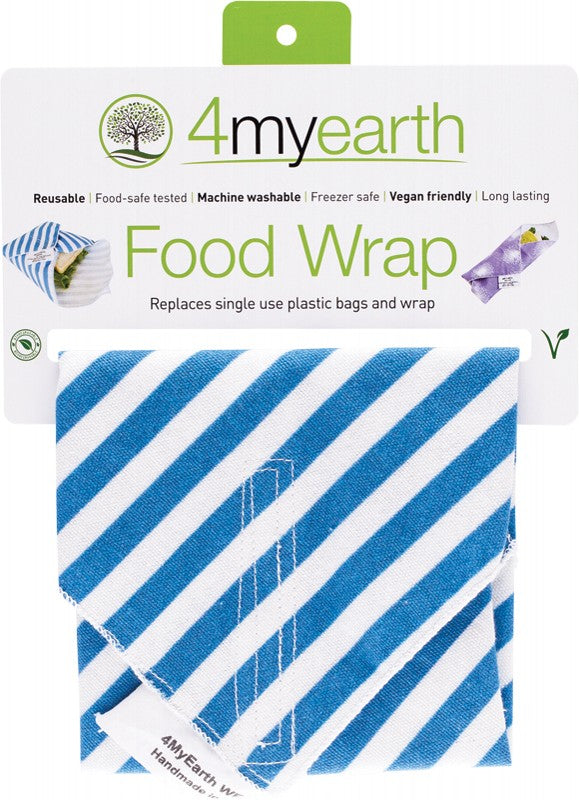 4MYEARTH Food Wrap  Denim Stripe - 30x30cm 1