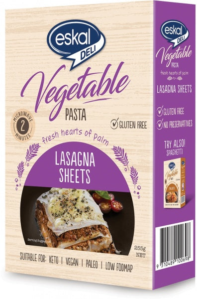 Eskal Deli Vegetable Pasta Lasagna Sheets G/F 255g