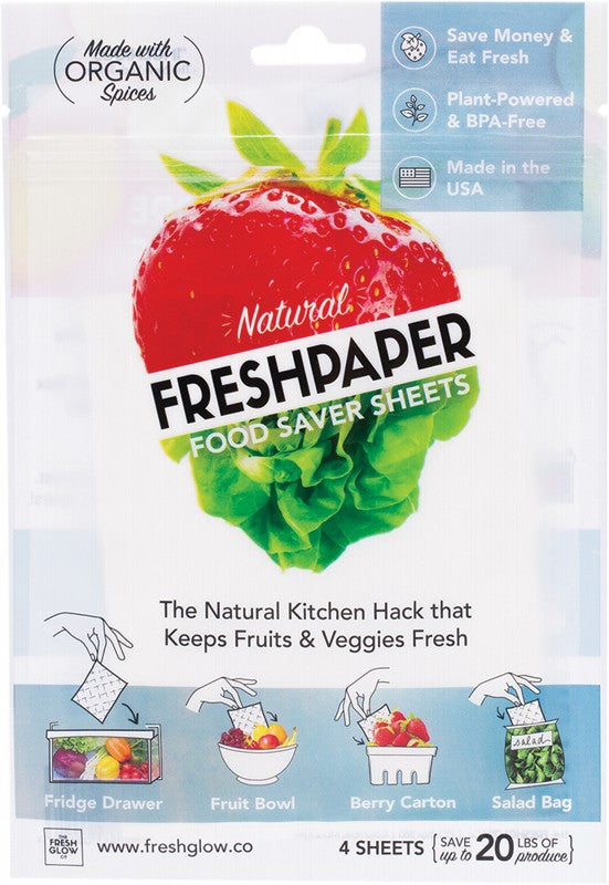 FRESHPAPER Natural Food Saver Sheets  Produce 4