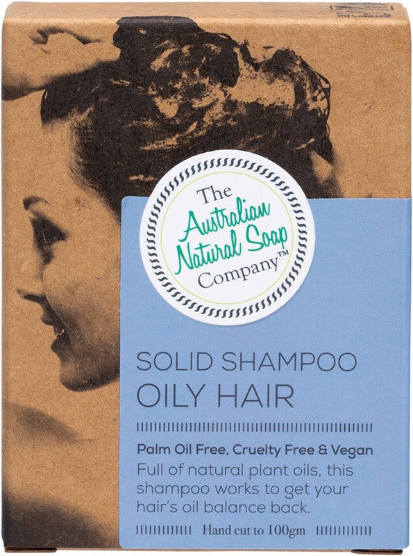THE AUSTRALIAN NATURAL SOAP CO Solid Shampoo Bar  Oily Hair 100g
