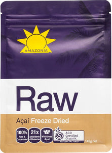AMAZONIA Raw Acai Berry  Freeze Dried Powder 145g