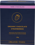 ORGANIC TIMES Dark Chocolate  Strawberries 100g