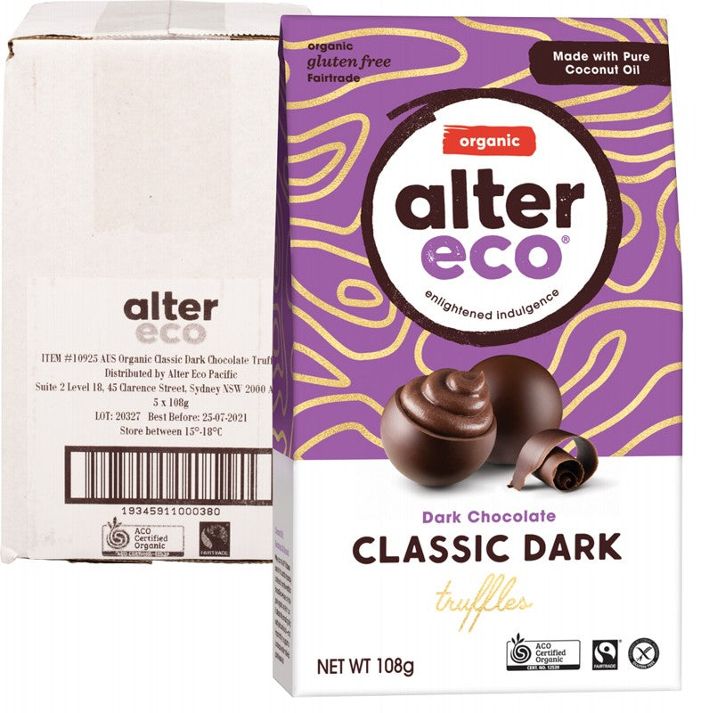 ALTER ECO Chocolate (Organic)  Classic Dark Truffles 108g