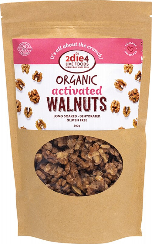2DIE4 LIVE FOODS Organic Activated Walnuts  Activated With Fresh Whey 300g