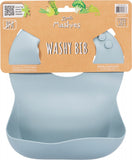 LITTLE MASHIES Silicone Washy Bib  Dusty Blue 1