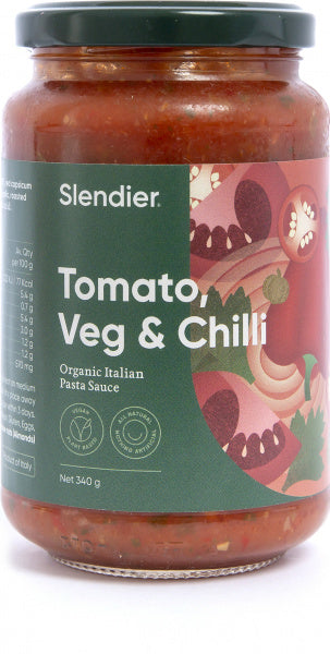 Slendier Tomato, Vegetable & Chilli Ragu Italian Style Sauce 340g
