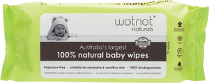 WOTNOT Baby Wipes - Alcohol Free  100% Biodegradable 70